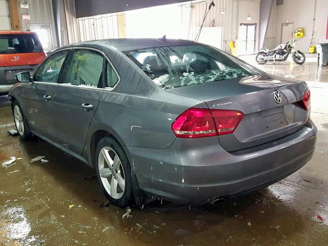 1VWBT7A33FC005439 - 2015 VOLKSWAGEN PASSAT SE GRAY photo 3