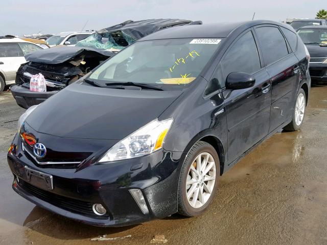 JTDZN3EU6C3066237 - 2012 TOYOTA PRIUS V BLACK photo 2