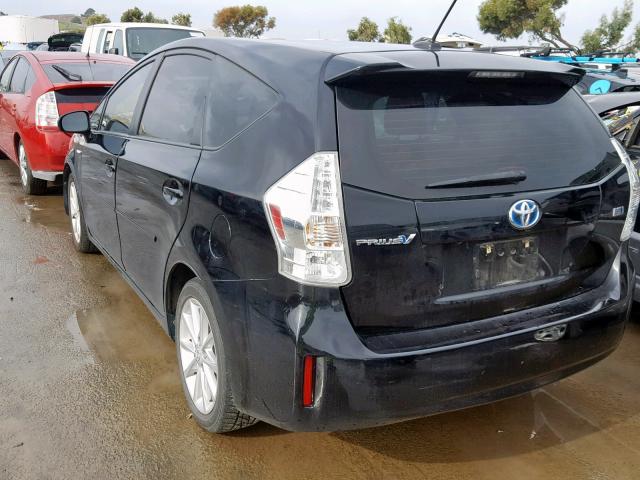 JTDZN3EU6C3066237 - 2012 TOYOTA PRIUS V BLACK photo 3