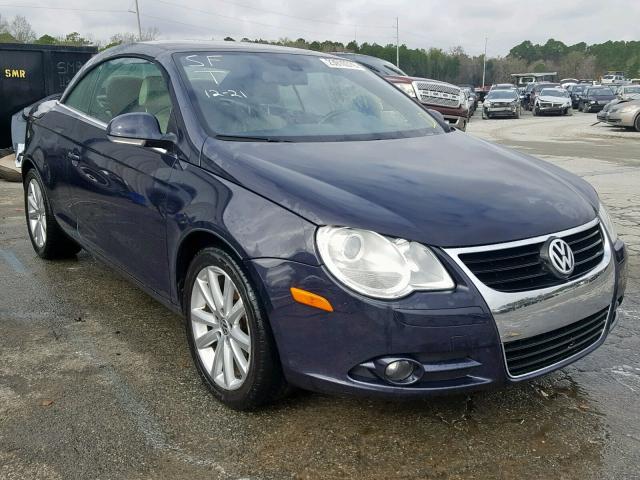 WVWFA71F77V001825 - 2007 VOLKSWAGEN EOS 2.0T L BLUE photo 1