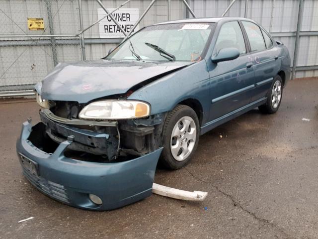 3N1BB51D41L117329 - 2001 NISSAN SENTRA SE BLUE photo 2