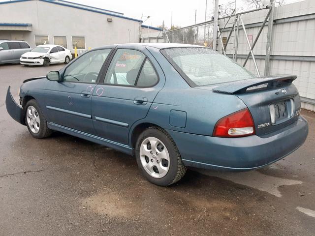 3N1BB51D41L117329 - 2001 NISSAN SENTRA SE BLUE photo 3