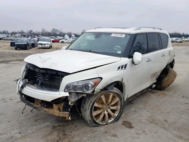 JN8AZ2NC1D9330275 - 2013 INFINITI QX56 WHITE photo 2