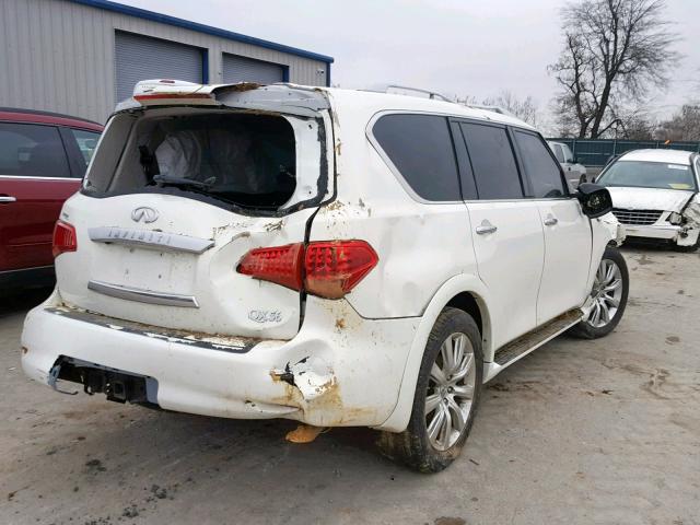 JN8AZ2NC1D9330275 - 2013 INFINITI QX56 WHITE photo 4