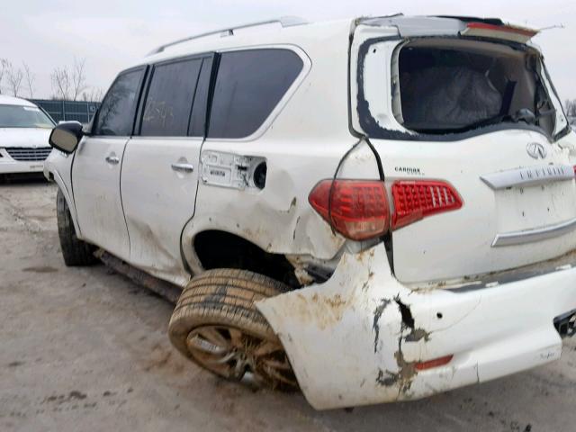 JN8AZ2NC1D9330275 - 2013 INFINITI QX56 WHITE photo 9