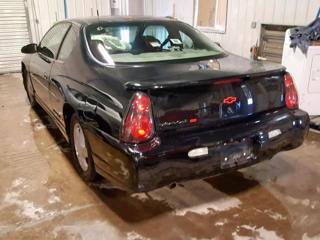 2G1WX15K029155249 - 2002 CHEVROLET MONTE CARL BLACK photo 3