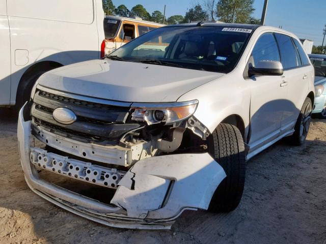 2FMDK3AK9DBC21643 - 2013 FORD EDGE SPORT WHITE photo 2