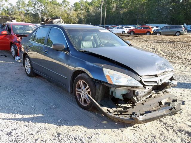 1HGCM56837A130257 - 2007 HONDA ACCORD EX GRAY photo 1