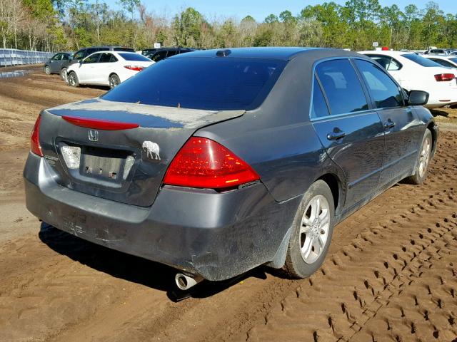 1HGCM56837A130257 - 2007 HONDA ACCORD EX GRAY photo 4