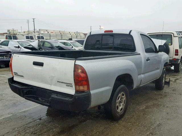 5TENX22N98Z480038 - 2008 TOYOTA TACOMA SILVER photo 4