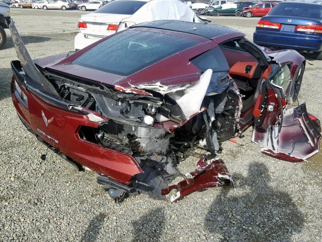 1G1YU2D69H5601996 - 2017 CHEVROLET CORVETTE Z BURGUNDY photo 4