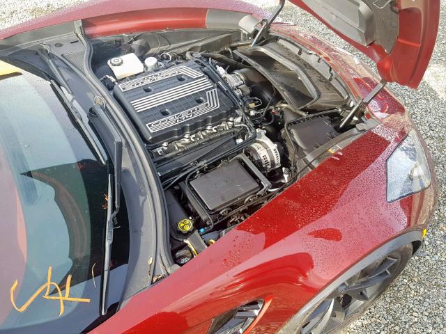 1G1YU2D69H5601996 - 2017 CHEVROLET CORVETTE Z BURGUNDY photo 7