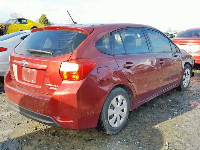 JF1GPAA64CH214455 - 2012 SUBARU IMPREZA BA RED photo 4