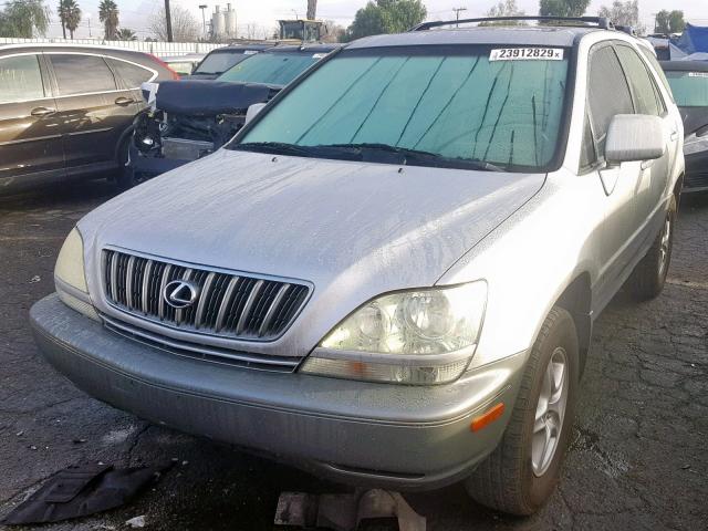 JTJGF10U410089334 - 2001 LEXUS RX 300 SILVER photo 2