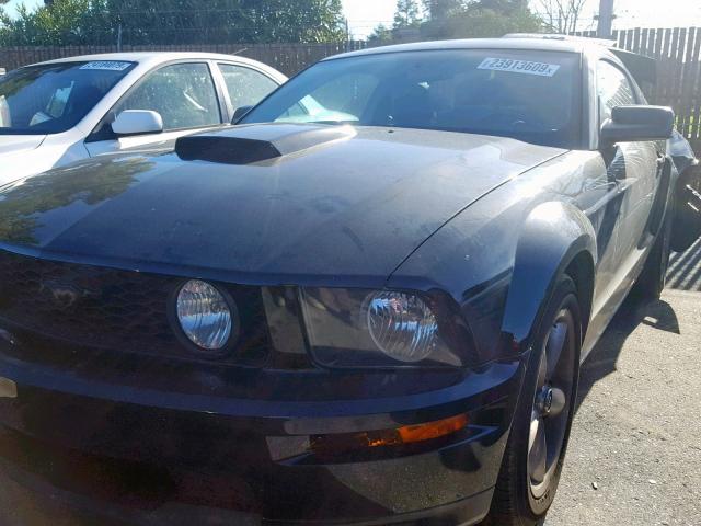 1ZVHT82H595101978 - 2009 FORD MUSTANG GT BLACK photo 2