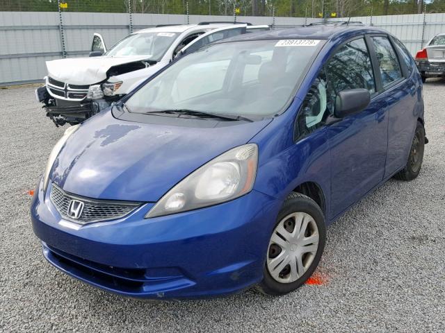 JHMGE88219S011982 - 2009 HONDA FIT BLUE photo 2