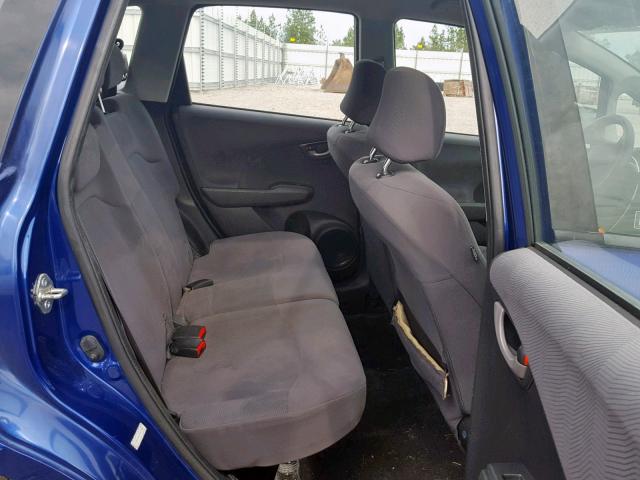 JHMGE88219S011982 - 2009 HONDA FIT BLUE photo 6