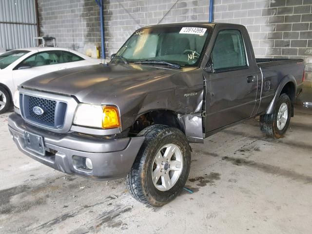 1FTYR10U85PA50743 - 2005 FORD RANGER GRAY photo 2