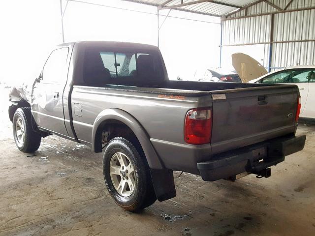 1FTYR10U85PA50743 - 2005 FORD RANGER GRAY photo 3