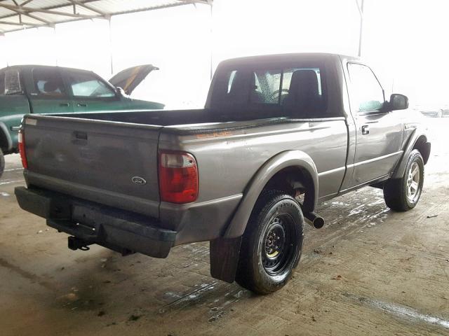 1FTYR10U85PA50743 - 2005 FORD RANGER GRAY photo 4