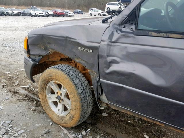 1FTYR10U85PA50743 - 2005 FORD RANGER GRAY photo 9