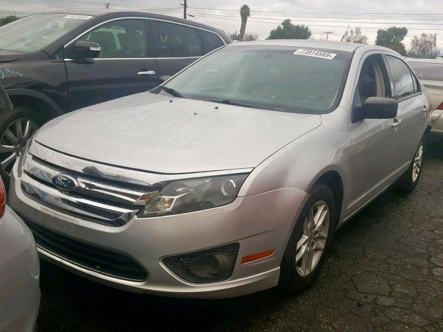 3FAHP0GA1CR116640 - 2012 FORD FUSION S SILVER photo 2