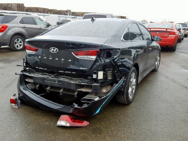 5NPE34AF8JH676062 - 2018 HYUNDAI SONATA SPO BLACK photo 4