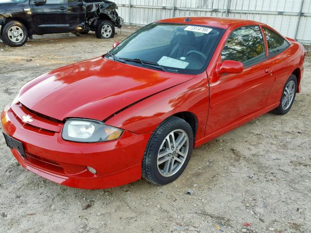 1G1JH12F537290535 - 2003 CHEVROLET CAVALIER L RED photo 2