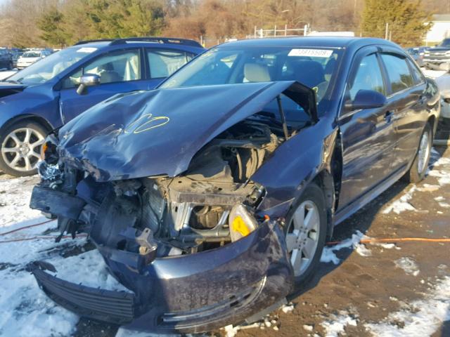 2G1WF5EKXB1107881 - 2011 CHEVROLET IMPALA LS BLUE photo 2