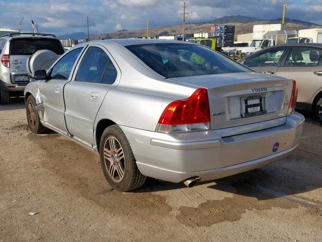 YV1RS592772635194 - 2007 VOLVO S60 2.5T SILVER photo 3