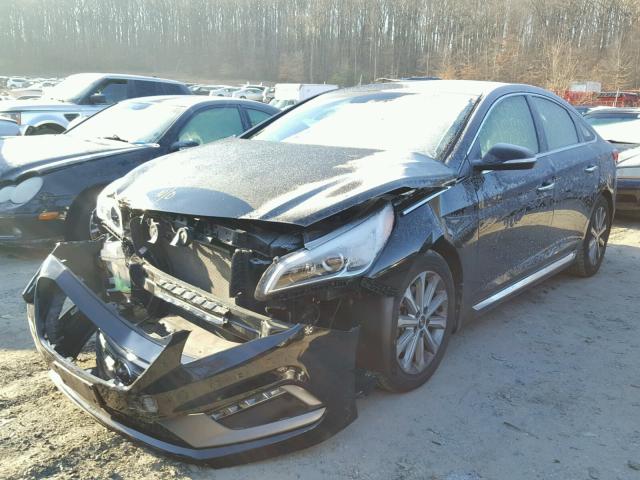 5NPE34AF0HH437812 - 2017 HYUNDAI SONATA SPO BLACK photo 2