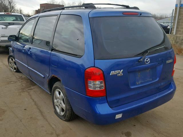 JM3LW28Y410183137 - 2001 MAZDA MPV WAGON BLUE photo 3