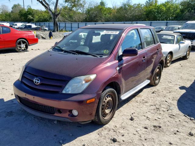 JTKKT604450122222 - 2005 TOYOTA SCION XA BURGUNDY photo 2