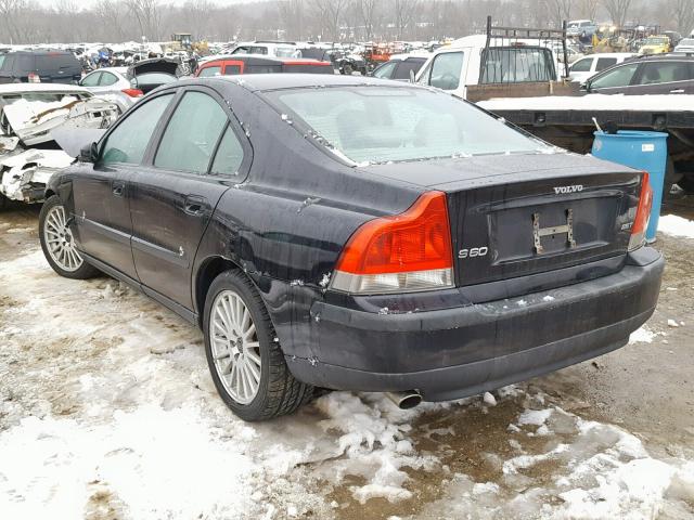 YV1RS59V842330325 - 2004 VOLVO S60 2.5T BLACK photo 3