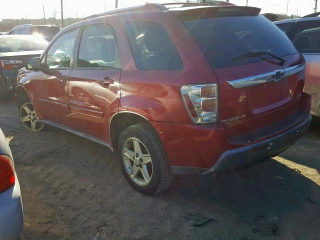 2CNDL73F956095976 - 2005 CHEVROLET EQUINOX LT MAROON photo 3