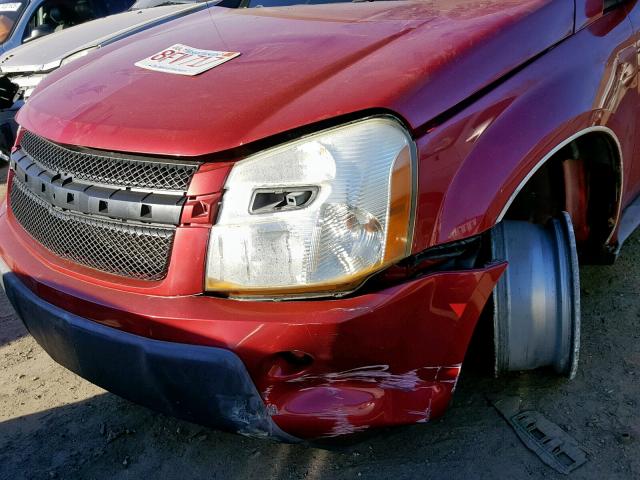 2CNDL73F956095976 - 2005 CHEVROLET EQUINOX LT MAROON photo 9