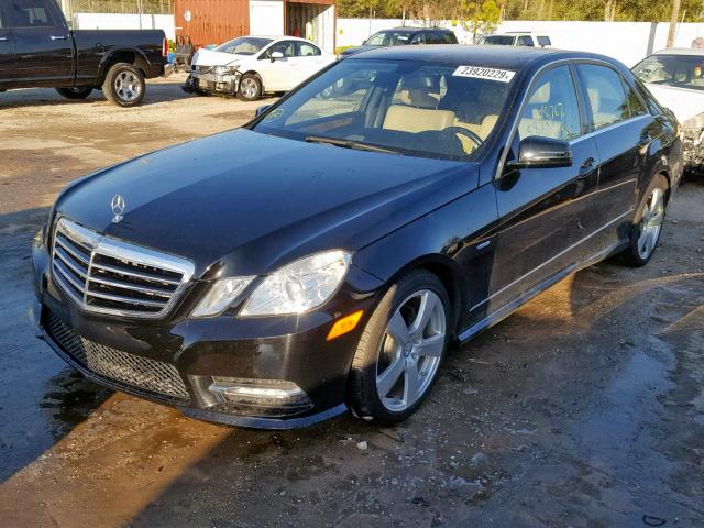 WDDHF5KB8CA526569 - 2012 MERCEDES-BENZ E 350 BLACK photo 2