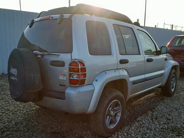 1J4GL38K24W141517 - 2004 JEEP LIBERTY RE SILVER photo 4