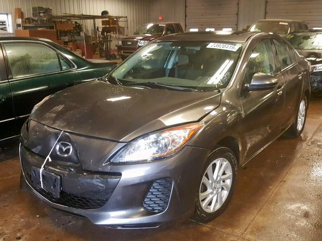 JM1BL1W77C1642028 - 2012 MAZDA 3 I GRAY photo 2