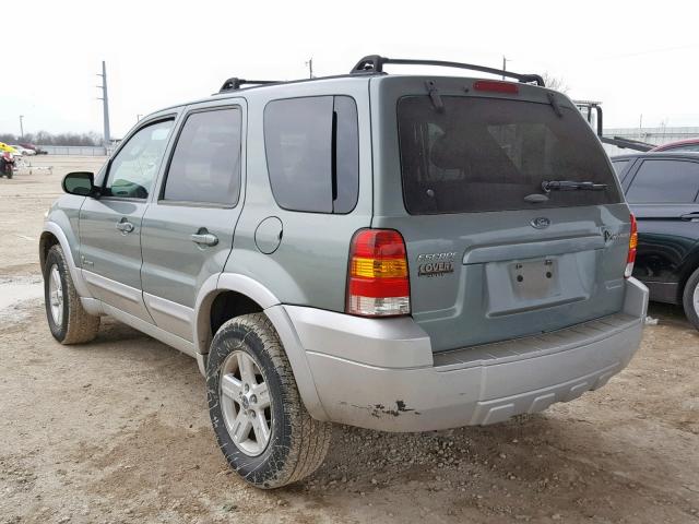 1FMCU95H25KC96389 - 2005 FORD ESCAPE HEV GREEN photo 3