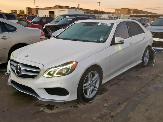 WDDHF5KB8EA886590 - 2014 MERCEDES-BENZ E 350 WHITE photo 2