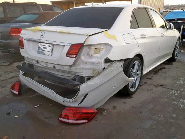 WDDHF5KB8EA886590 - 2014 MERCEDES-BENZ E 350 WHITE photo 4