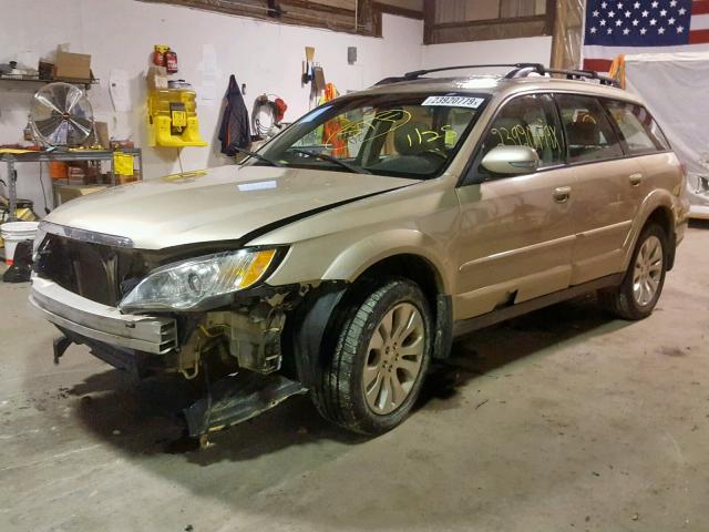 4S4BP86C184329553 - 2008 SUBARU OUTBACK 3. TAN photo 2