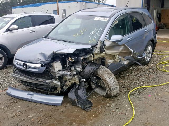 5J6RE38798L004645 - 2008 HONDA CR-V EXL BLUE photo 2