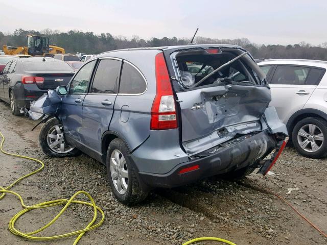 5J6RE38798L004645 - 2008 HONDA CR-V EXL BLUE photo 3