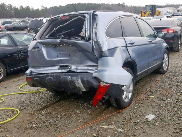 5J6RE38798L004645 - 2008 HONDA CR-V EXL BLUE photo 4