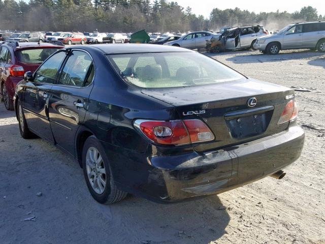 JTHBA30G545031157 - 2004 LEXUS ES 330 BLACK photo 3