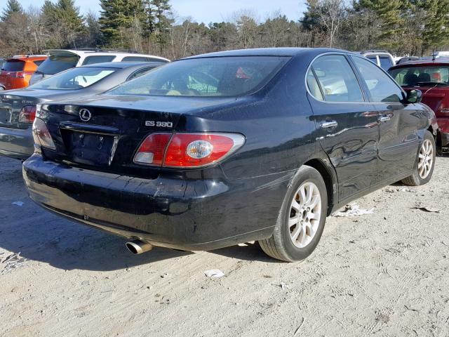 JTHBA30G545031157 - 2004 LEXUS ES 330 BLACK photo 4