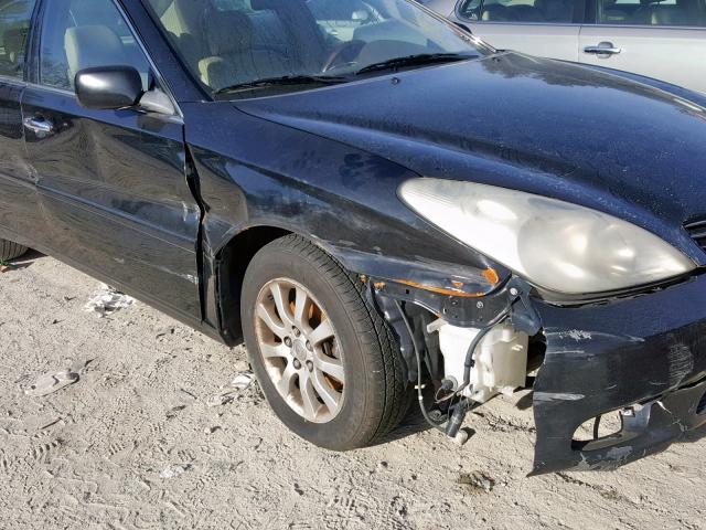 JTHBA30G545031157 - 2004 LEXUS ES 330 BLACK photo 9