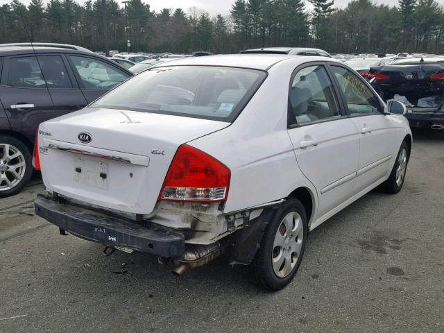 KNAFE222495598192 - 2009 KIA SPECTRA EX WHITE photo 4